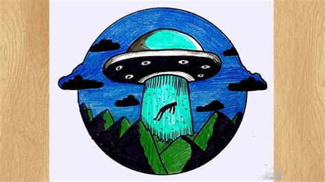 Alien Spaceship Drawing