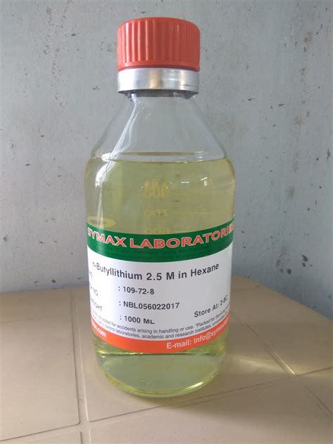 Liquid N- Butyllithium 2.5M in N-Hexane 109-72-8, Packaging Size: Duran Bottle, Grade Standard ...