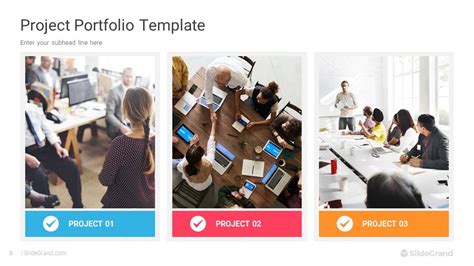 Project Portfolio PowerPoint Presentation Template Design - SlideGrand