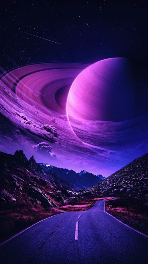 Saturn Iphone Wallpaper, Purple Galaxy Wallpaper, Space Iphone Wallpaper, Wallpaper Earth, Night ...