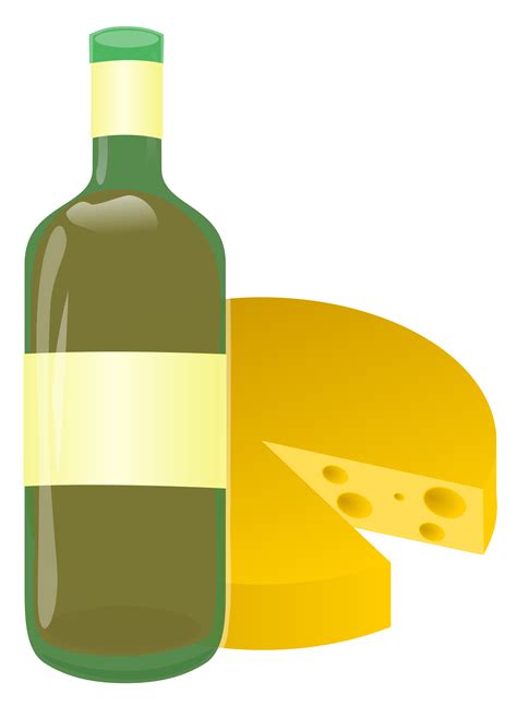 Clipart - wine and cheese