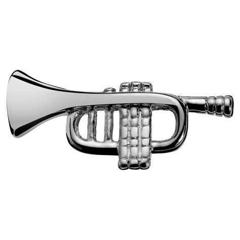 Echus | Silver-Tone Trumpet Lapel Pin | In stock! | Trendhim