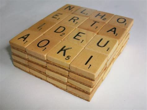 Handmade Scrabble Coaster Set | Gadgetsin