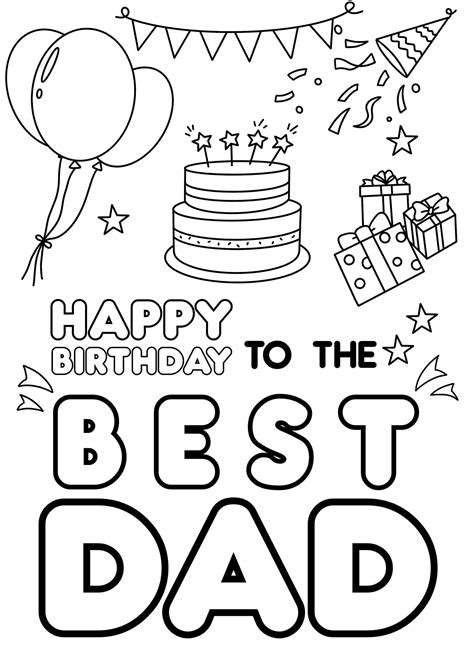 Happy Birthday Dad Cards Printable Free Kids