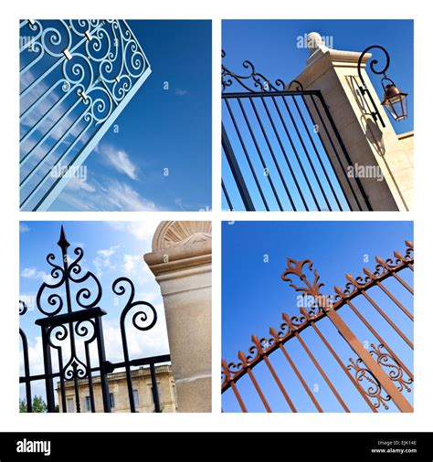 Collage of wrought iron gates Stock Photo - Alamy