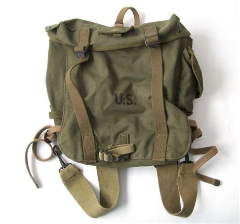 vintage 1940's US army backpack military tote bag mens