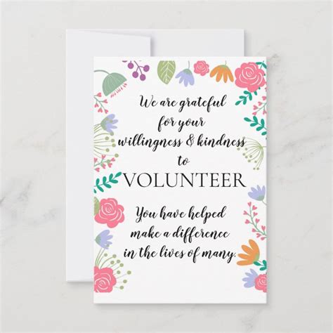 volunteer appreciation week card | Zazzle.co.uk