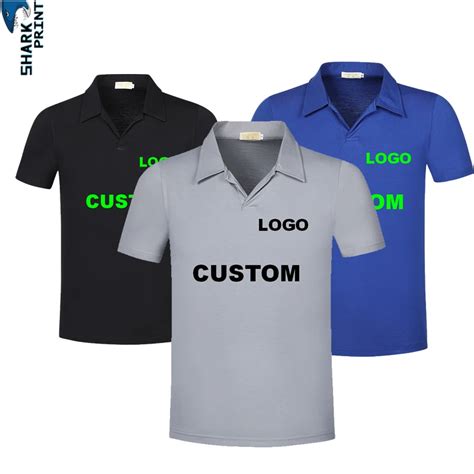 Fashion Custom Polo Shirts Men Cotton Print LOGO Polos Brand Short ...