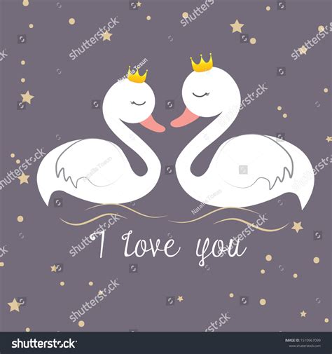 Cute Swan Cartoon Vector Illustration Stock Vector (Royalty Free) 1510967099 | Shutterstock