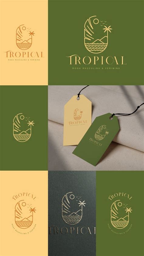 tropical landscape-beach resort/villa logo design in 2023 | Logo design, Branding design, Logo ...