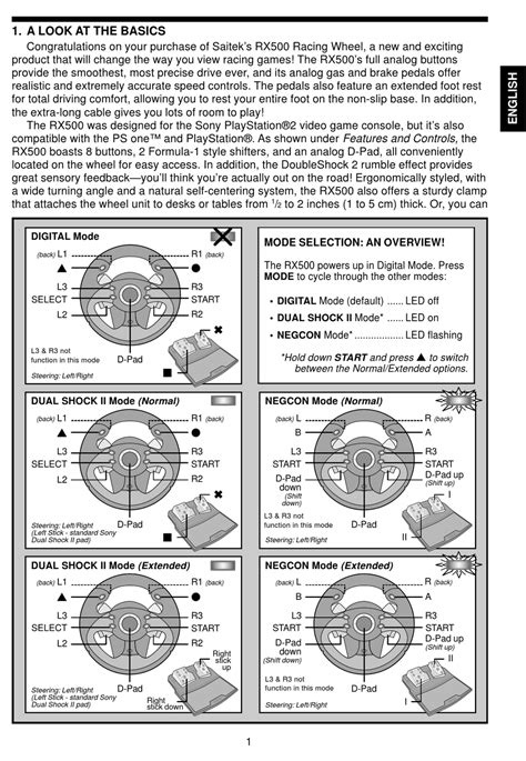 SAITEK RX500 MANUAL Pdf Download | ManualsLib