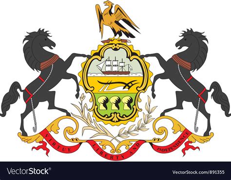 Pennsylvania coat-of-arms Royalty Free Vector Image