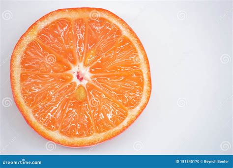 Red Orange Slice Close-up. Copy Space Stock Photo - Image of fruits ...