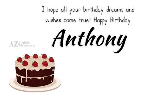 Happy Birthday Anthony - AZBirthdayWishes.com