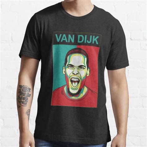 "LFC Virgil Van Dijk Hope Style T-Shirt, Vintage Liverpool FC Colors ...