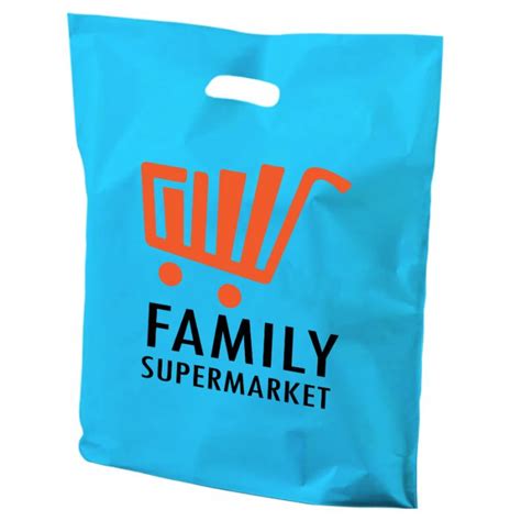 12 x 15 x 3 Promotional Plastic Bags with 7 Colors - Plastic Bags