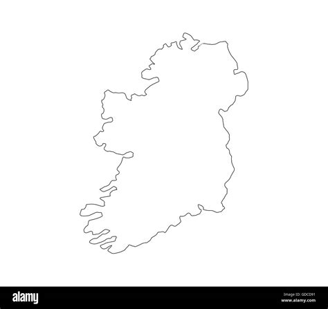 Ireland map outline hi-res stock photography and images - Alamy