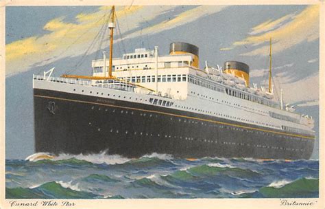 MV Britannic White Star Line 1955 | Topics - Other, Postcard / HipPostcard