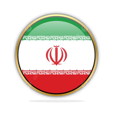 Button Flag Design Template Iran Vector, Flag, Vector Flag, Button Flag ...