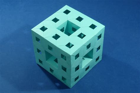 Menger Sponge, level 1½ (StEM) - Origami by Michał Kosmulski