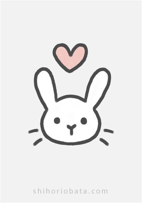 20 Cute Easy Bunny Rabbit Drawing Ideas | Cute easy doodles, Rabbit ...