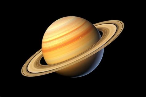 Premium AI Image | A Saturn planet isolated on white background