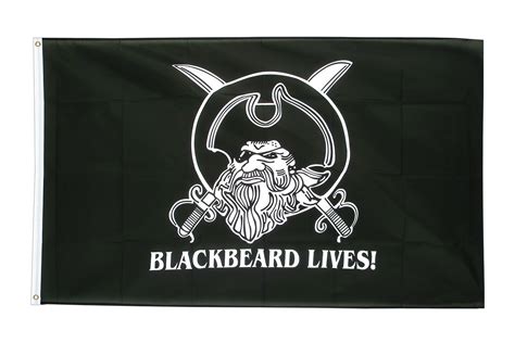 Pirate Blackbeard lives - 3x5 ft Flag (90x150 cm) - Royal-Flags