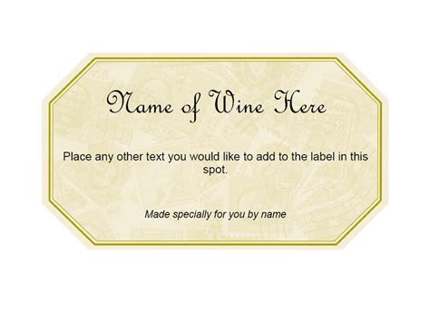 Free Wine Bottle Label Template Microsoft Word - PRINTABLE TEMPLATES