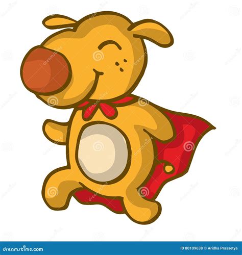 Super Dog Funny Cartoon Design Stock Vector - Illustration of drawing, paint: 80109638