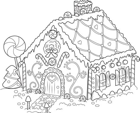 20+ Free Printable Christmas Gingerbread House Coloring Pages | Free Wallpaper