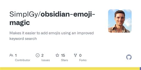 GitHub - SimplGy/obsidian-emoji-magic: Makes it easier to add emojis using an improved keyword ...