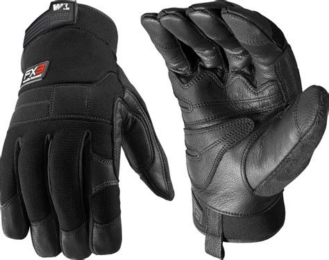 Wells Lamont FX3 Men's HydraHyde Leather Palm Winter Work Gloves, Large (7854L), Black - Amazon.com