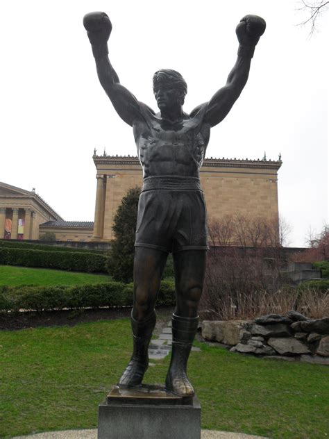 Rocky statue in front of Philadelphia museum where Rocky ran up the ...