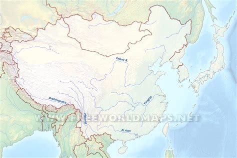 Rivers In Asia Map Labeled