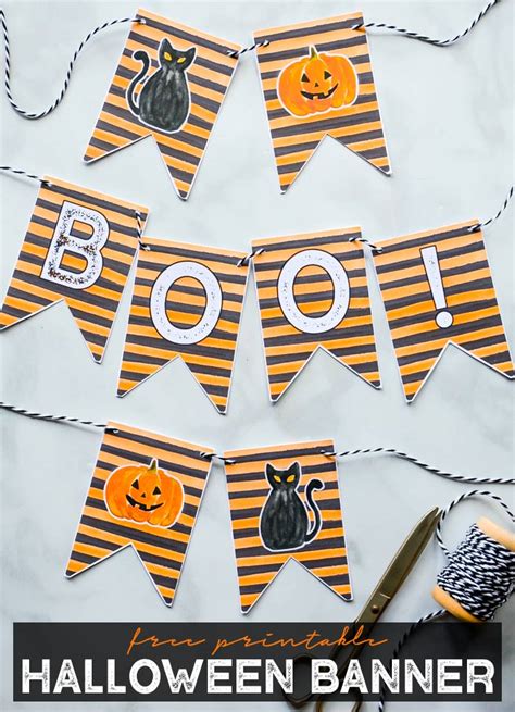 Free Halloween Banner Printable | i should be mopping the floor