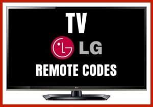 Remote Control Codes For LG TVs - Codes For Universal Remotes