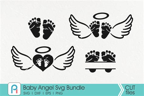 Baby Angel Svg Bundle - baby memorial vector files (483112) | SVGs ...