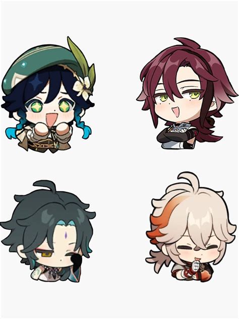 "Genshin Impact- Chibi Anemo Boys" Sticker for Sale by sukisoup | Redbubble