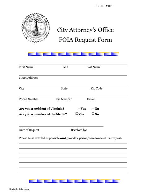 Printable Doj Foia Request Form - Printable Forms Free Online