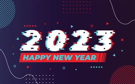 feliz año nuevo 2023, logotipo 2023 con plantilla vectorial de efecto ...