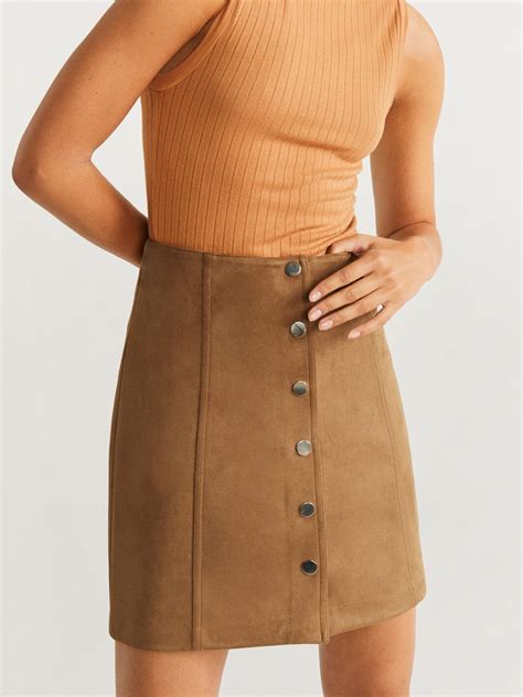 Buy MANGO Women Brown Solid A Line Skirt - Skirts for Women 10657048 ...