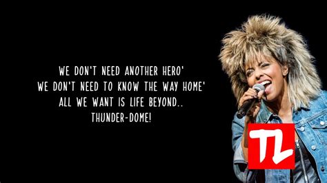 Tina Turner - We Don't Need Another Hero (Lyrics) Chords - Chordify