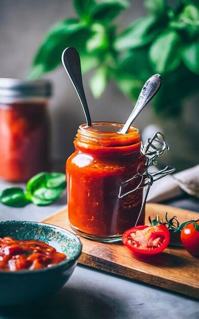Premium Photo | Home made canning tomato sauce
