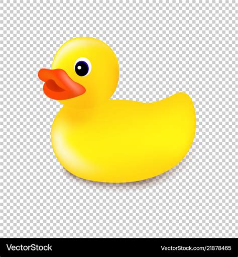 Rubber duck isolated transparent background Vector Image