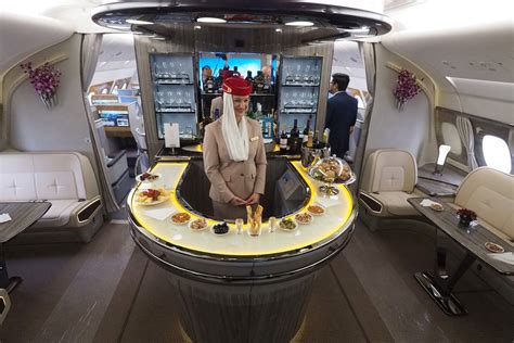 Check Out Emirates' Fancy New Airbus A380 In-Flight Bar