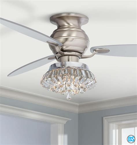 Ceiling Fans | 60" Spyder Deco Crystal LED Hugger Ceiling Fan ...