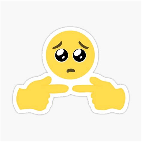 "Two Fingers Touching Emoji" Sticker by smcsherry | Redbubble