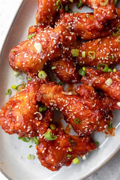 Spicy Honey Garlic Chicken Wings - a dash of dolly