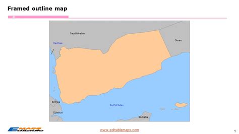 Yemen Map with 21 Governorates and one Municipality - Editable ...