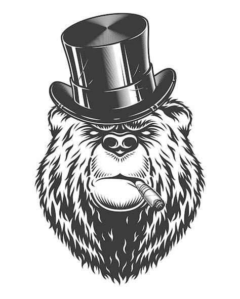 Free Vector | Vintage logo style bear